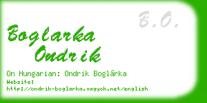 boglarka ondrik business card